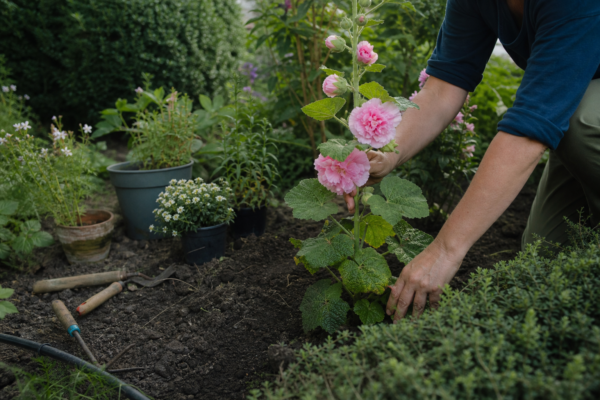 Nalba de grădină (Alcea rosea) – sfaturi pentru plantare, creștere și întreținere