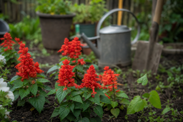 Salvie roșie (Salvia splendens) – sfaturi de plantare și îngrijire